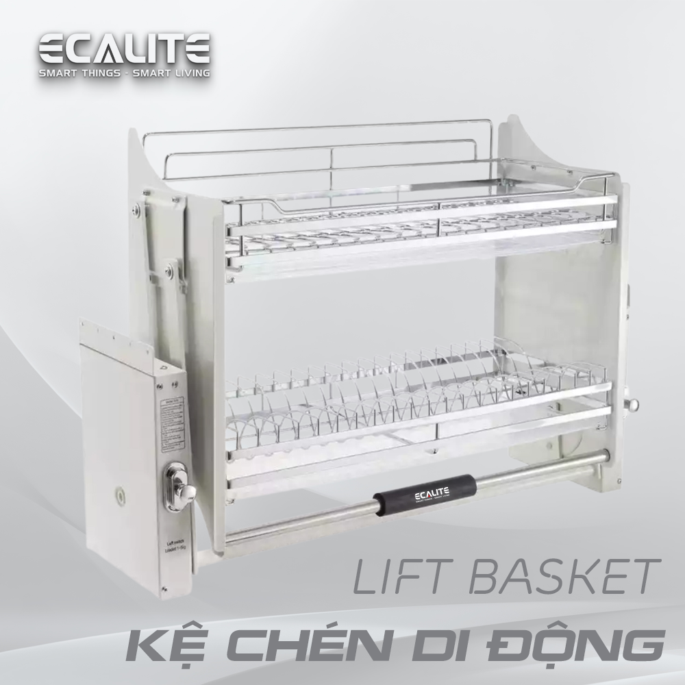 Kệ chén di động tủ trên Lift-Basket Ecalite EL-BL900W