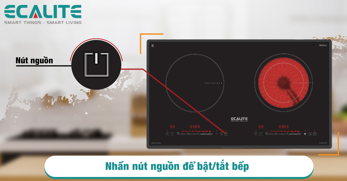 Cách sử dụng nút nguồn của bếp điện từ EL-MK2688IR