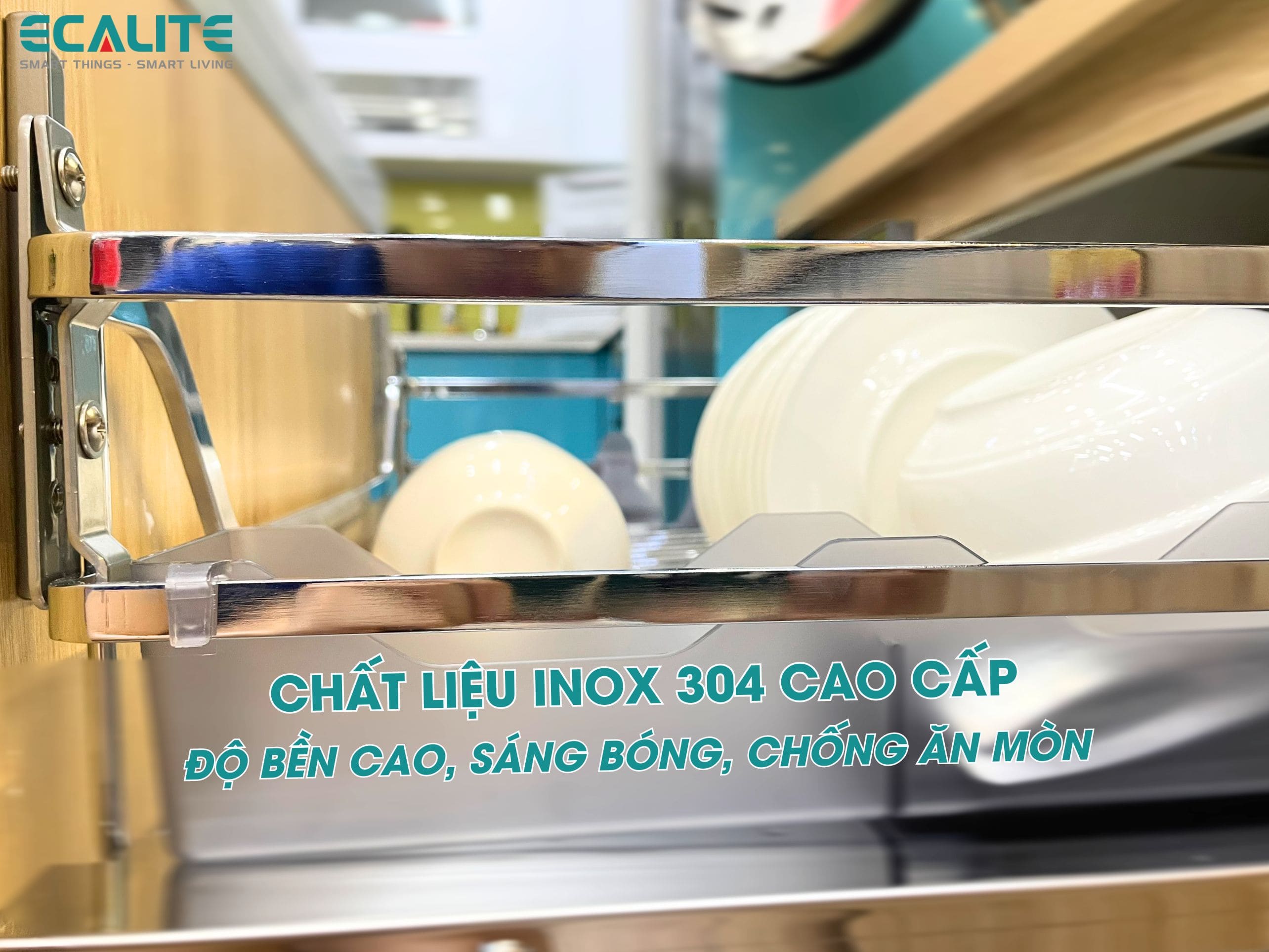 Kệ bát đĩa tủ dưới Ecalite EL-EP6004SC chất liệu Inox 304
