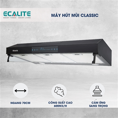 Máy hút mùi classic Ecalite EH-CL700T - Ngang 70cm - Điều khiển cảm ứng và cử chỉ
