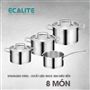 Bộ nồi Inox cao cấp 8 món Ecalite EKW-SA6057