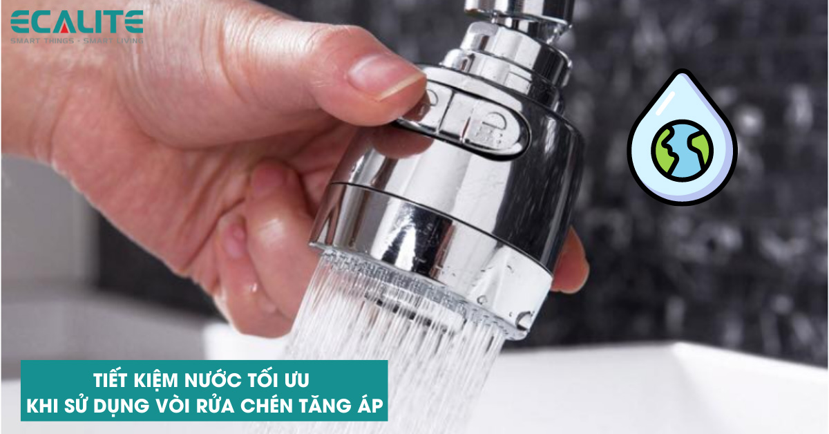 Vòi rửa chén tăng áp tiết kiệm nước