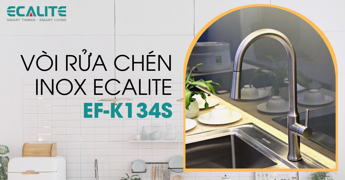 vòi rửa chén inox Ecalite EF-K134S
