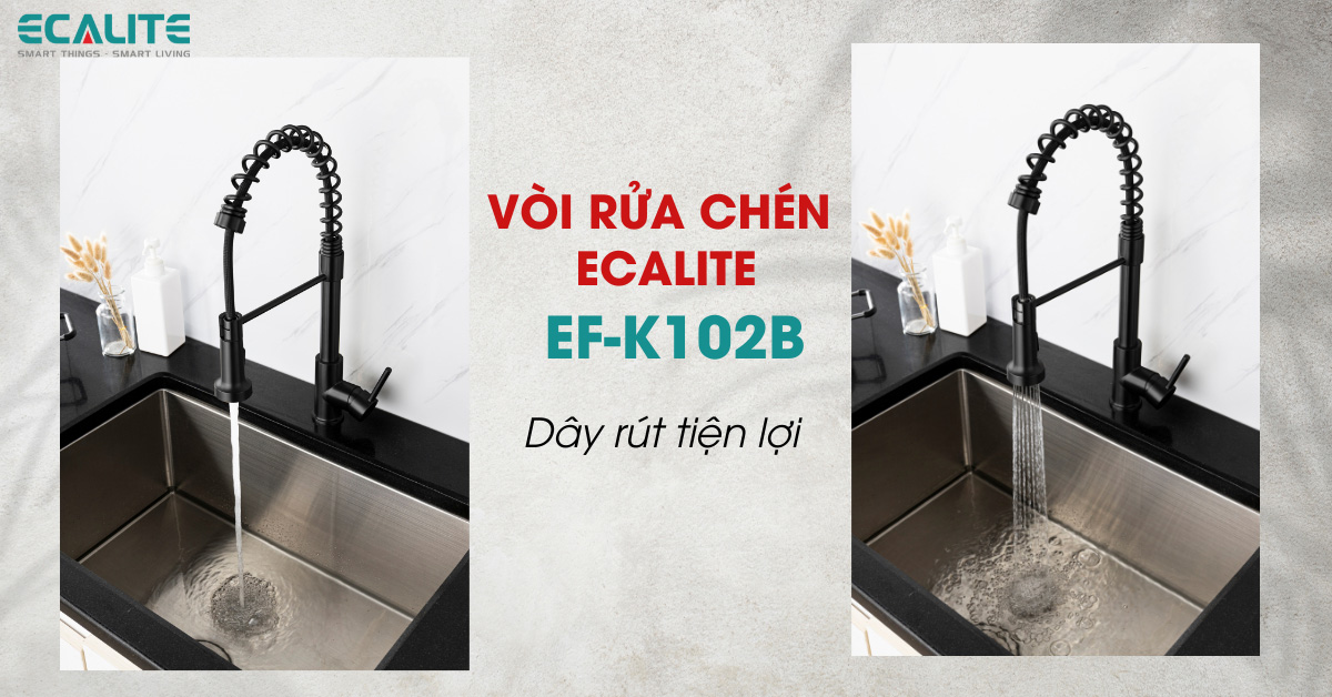 Vòi rửa chén nóng lạnh Ecalite EF-K102B